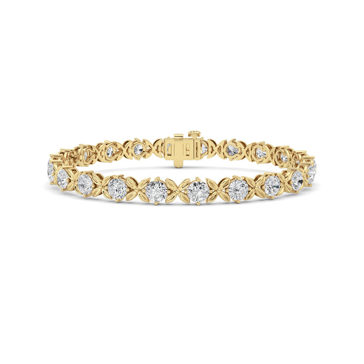 7Cttw Round Lab Grown Diamond (F/VS ) Bracelet in14K Gold