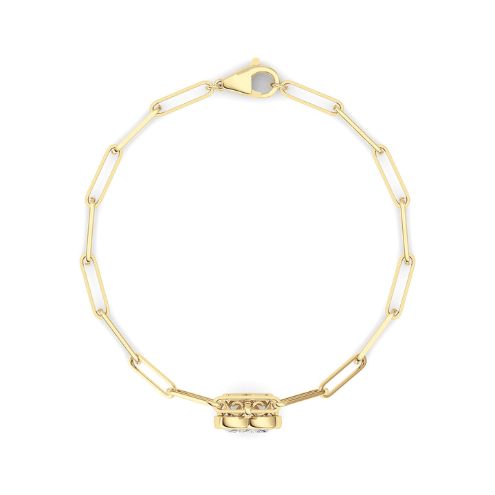 3Cttw Heart Lab Grown Diamond (F/VS ) Bezel Set Bracelet in 14K Gold