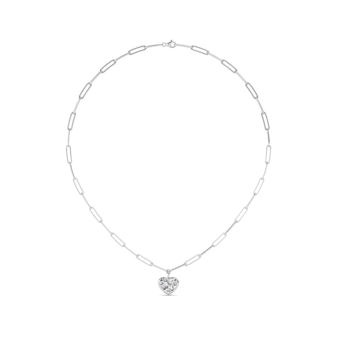 4Cttw Heart Shape Lab Grown Diamond (F/VS ) Necklace in 14K Gold
