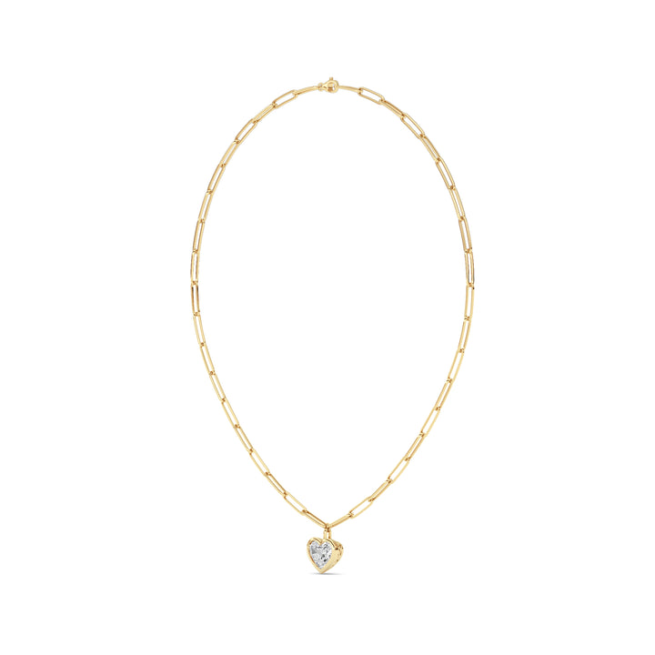 4Cttw Heart Shape Lab Grown Diamond (F/VS ) Necklace in 14K Gold