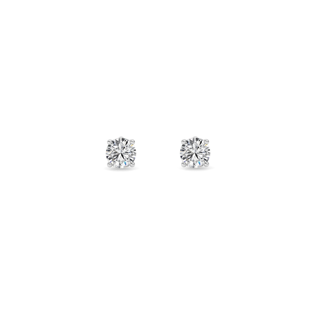 0.25CTW Round Shaped Lab Grown Diamond (F/VS) Stud Earrings in 14K Gold