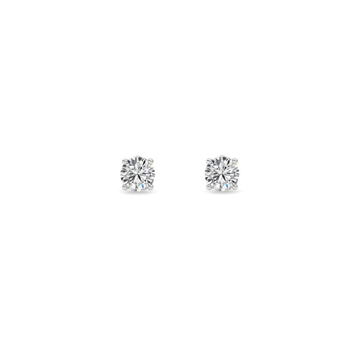 0.5CTW Round Shaped Lab Grown Diamond (F/VS) Stud Earrings in 14K Gold
