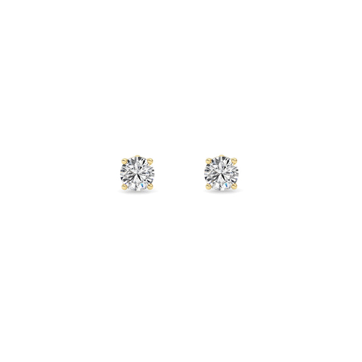0.5CTW Round Shaped Lab Grown Diamond (F/VS) Stud Earrings in 14K Gold
