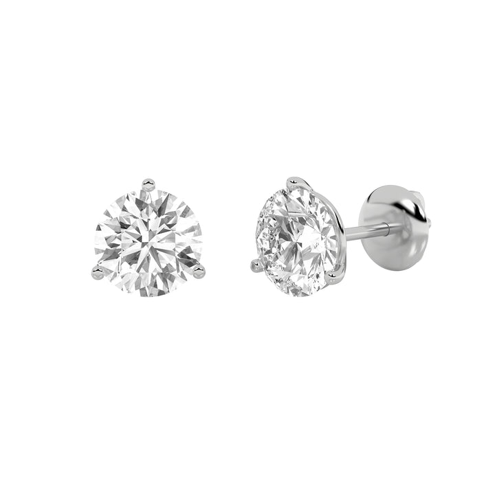 0.5CTW Round Shaped Lab Grown Diamond (F/VS) Stud Earrings in 14K Gold