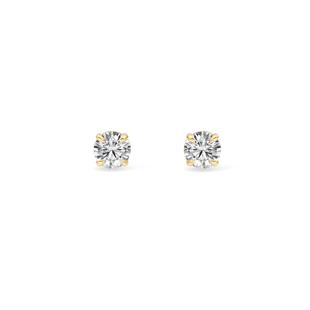 0.5Cttw Round Shaped Lab Grown Diamond (F/VS) Stud Earrings in 14K Gold