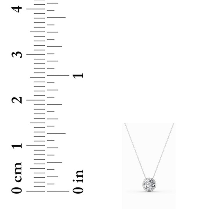 2Cttw Round Shaped Lab Grown Diamond (F/VS) Solitaire Pendant in 14K Gold