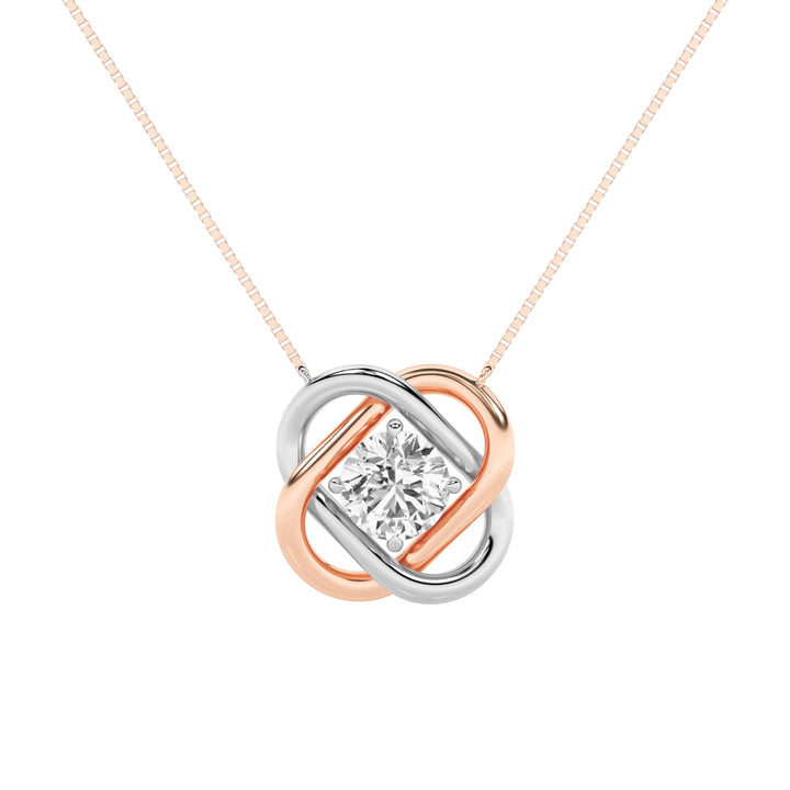 1Cttw Round Shaped Lab Grown Diamond (F/VS)  Necklace in 14K Gold