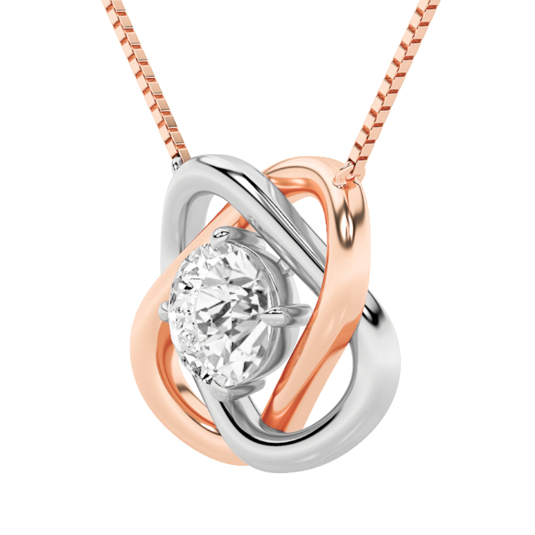 1Cttw Round Shaped Lab Grown Diamond (F/VS)  Necklace in 14K Gold
