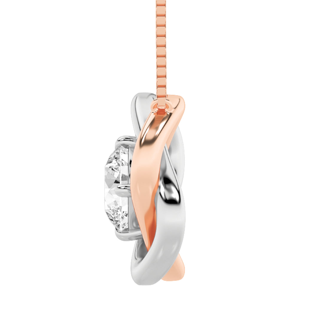 1Cttw Round Shaped Lab Grown Diamond (F/VS)  Necklace in 14K Gold