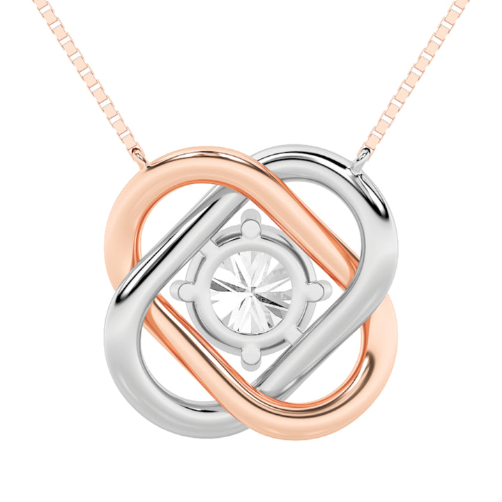 1Cttw Round Shaped Lab Grown Diamond (F/VS)  Necklace in 14K Gold