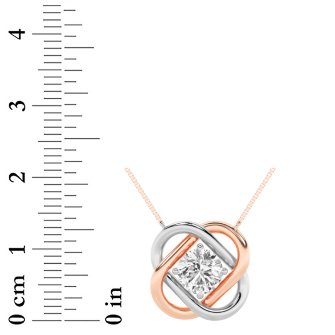 1Cttw Round Shaped Lab Grown Diamond (F/VS)  Necklace in 14K Gold