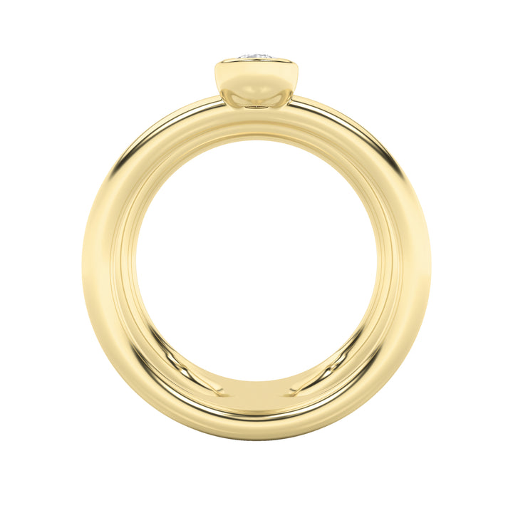 0.75CTW MX Shaped Lab Grown Diamond (G/VS) Ring in Silver|14K Yellow Gold