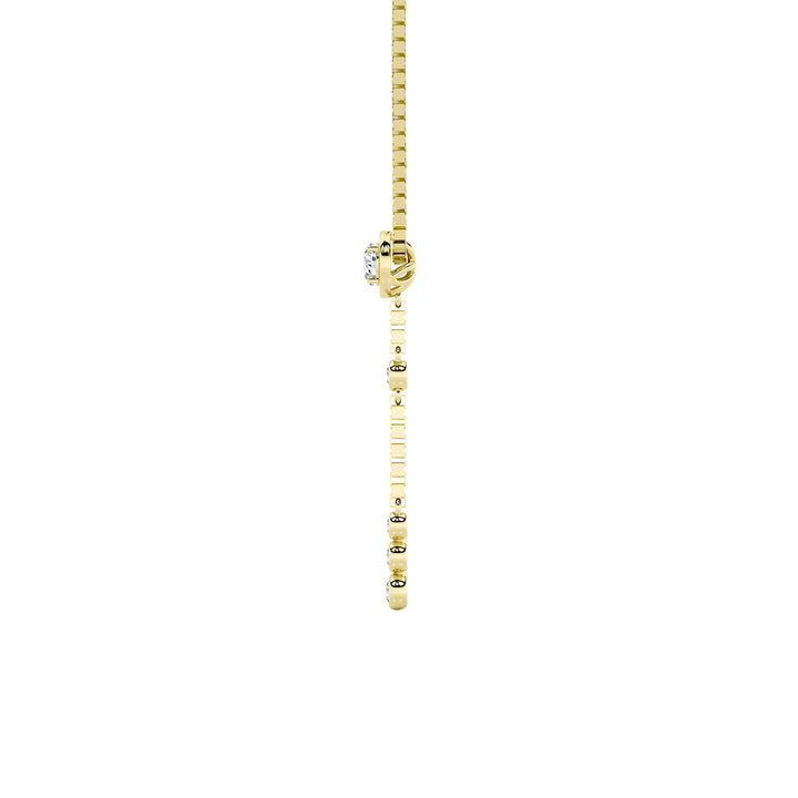 0.4CTW Round Shaped Lab Grown Diamond (G/VS) Necklace in 14K Yellow Gold Over Silver
