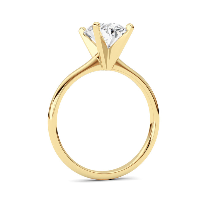 1CTW Oval Shaped Lab Grown Diamond Classic Solitaire Ring in 14K Gold (F/VS)