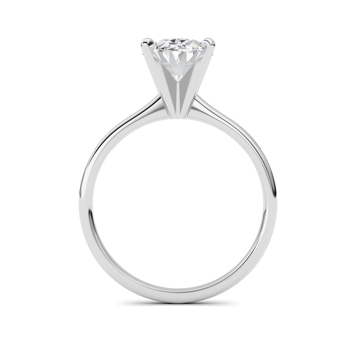 2CTW Oval Shaped Lab Grown Diamond Classic Solitaire Ring in 14K Gold (F/VS)