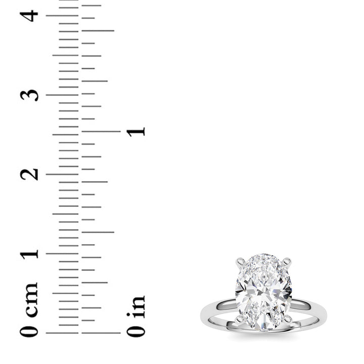 2CTW Oval Shaped Lab Grown Diamond Classic Solitaire Ring in 14K Gold (F/VS)
