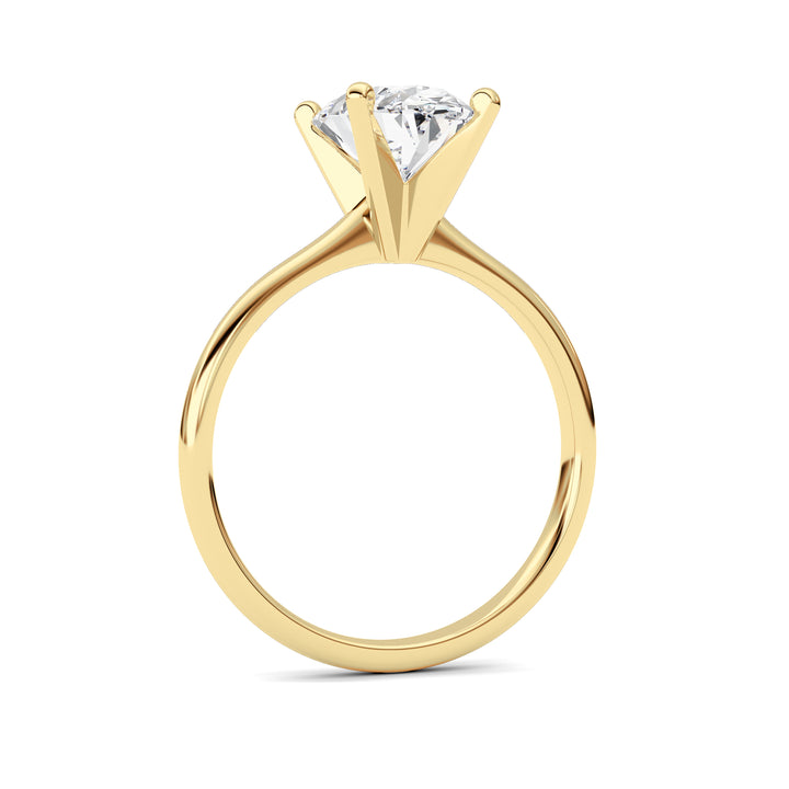 2CTW Oval Shaped Lab Grown Diamond Classic Solitaire Ring in 14K Gold (F/VS)
