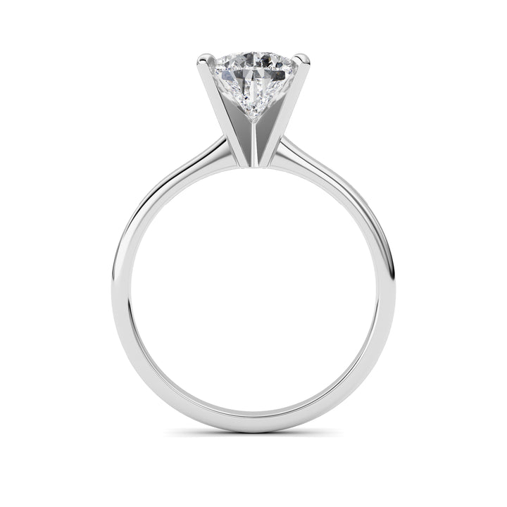 2CTW Pear Shaped Lab Grown Diamond Classic Solitaire Ring in 14K Gold (F/VS)