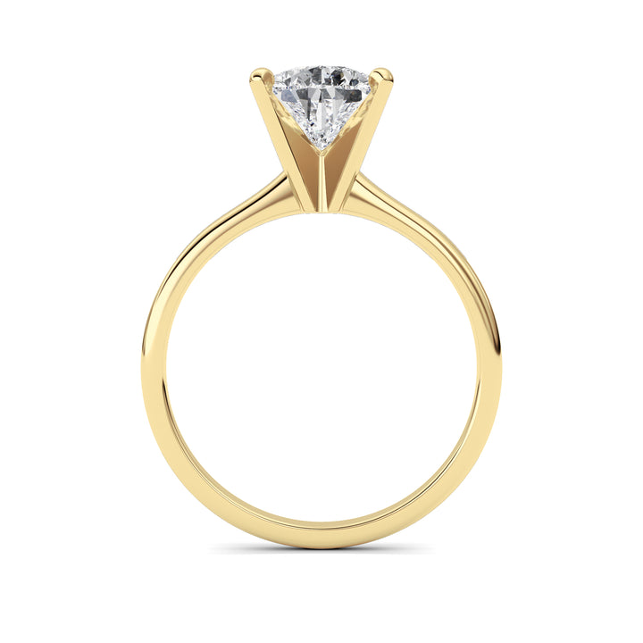2CTW Pear Shaped Lab Grown Diamond Classic Solitaire Ring in 14K Gold (F/VS)