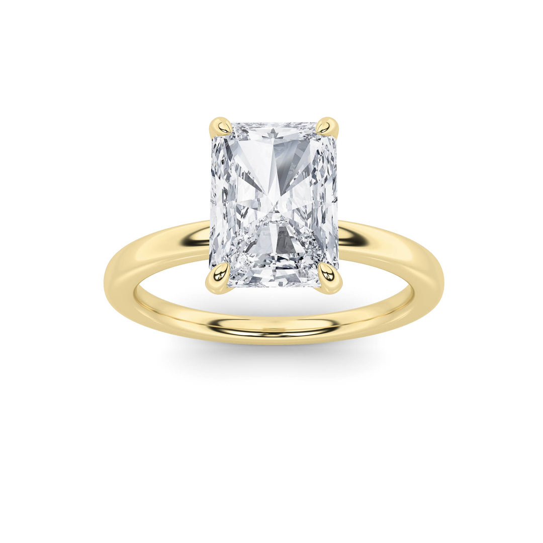 2CTW Radiant Shaped Lab Grown Diamond Classic Solitaire Ring in 14K Gold (F/VS)