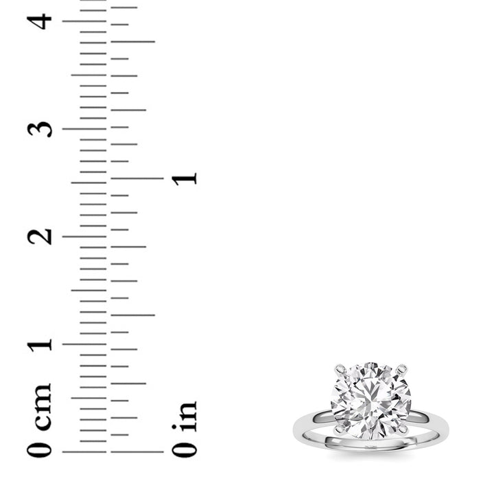 2CTW Round Shaped Lab Grown Diamond Classic Solitaire Ring in 14K Gold (F/VS)