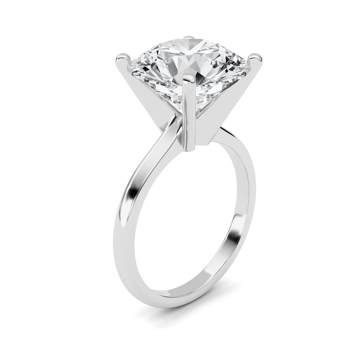 5Cttw Round Shaped Lab Grown Diamond Classic Solitaire Ring in 14K Gold (F/VS)