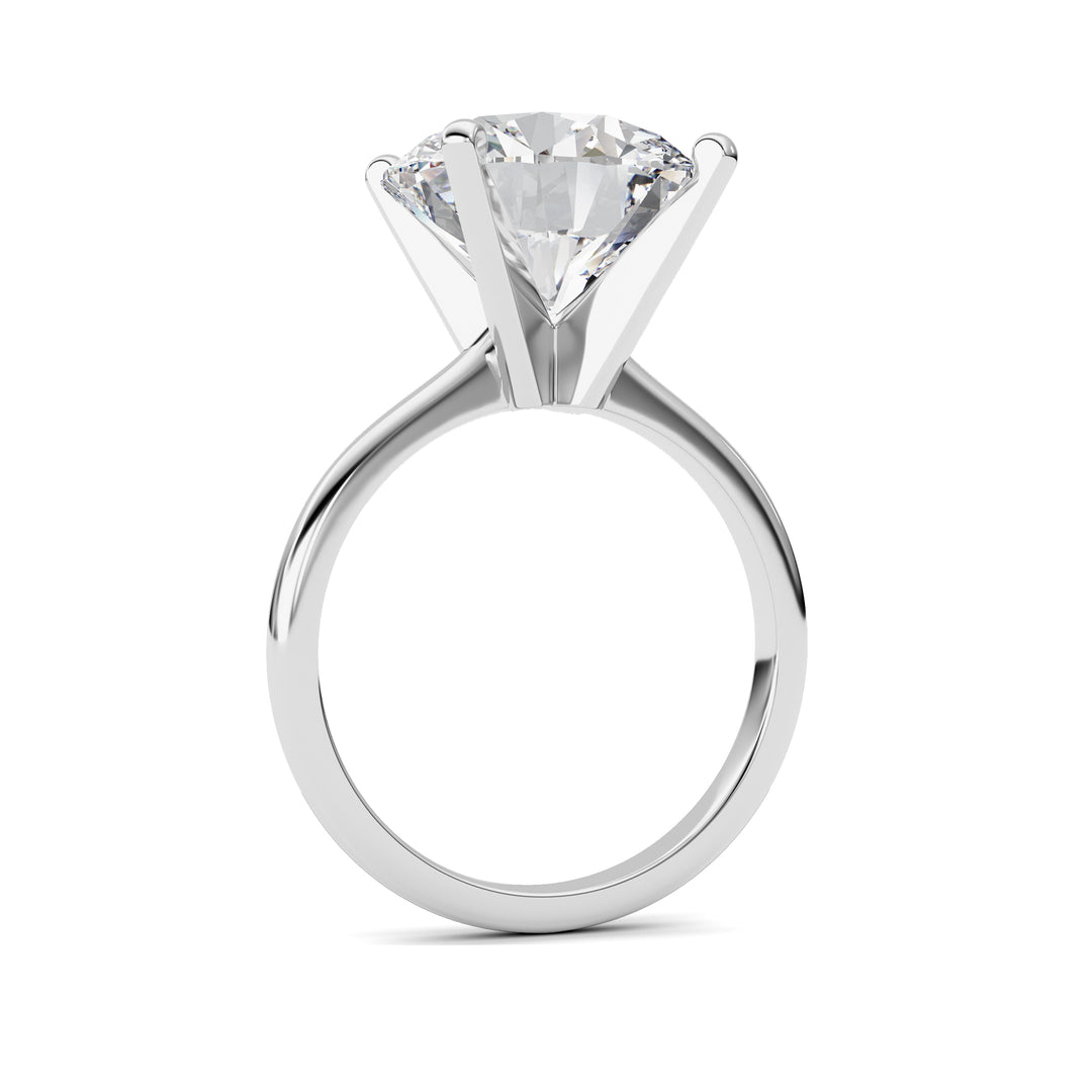 5Cttw Round Shaped Lab Grown Diamond Classic Solitaire Ring in 14K Gold (F/VS)
