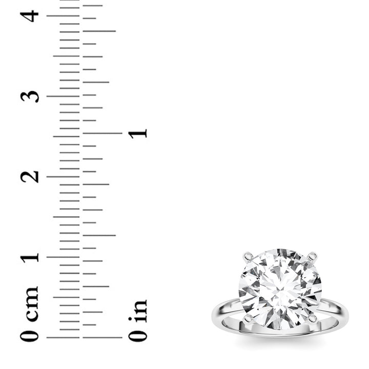 5Cttw Round Shaped Lab Grown Diamond Classic Solitaire Ring in 14K Gold (F/VS)