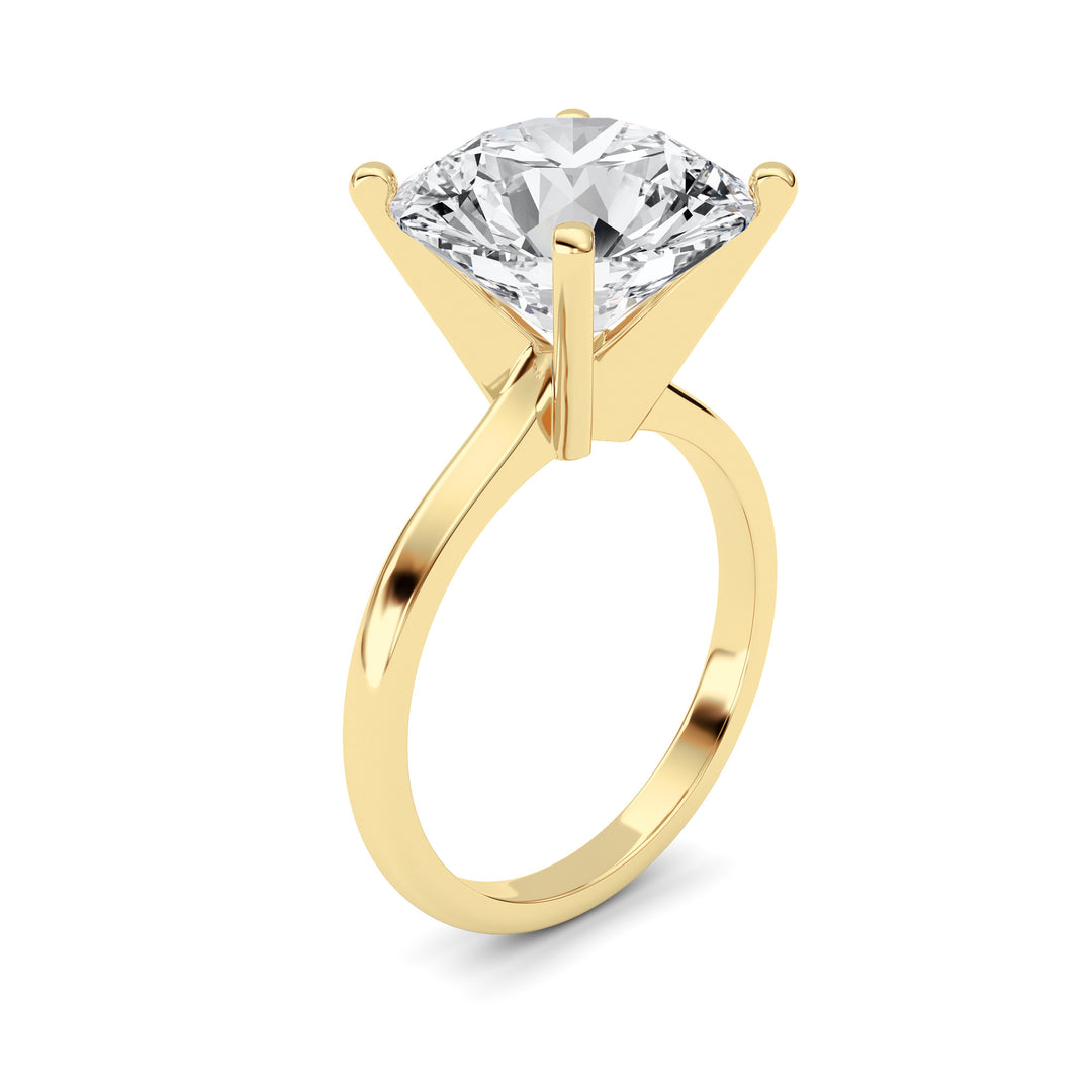 5Cttw Round Shaped Lab Grown Diamond Classic Solitaire Ring in 14K Gold (F/VS)