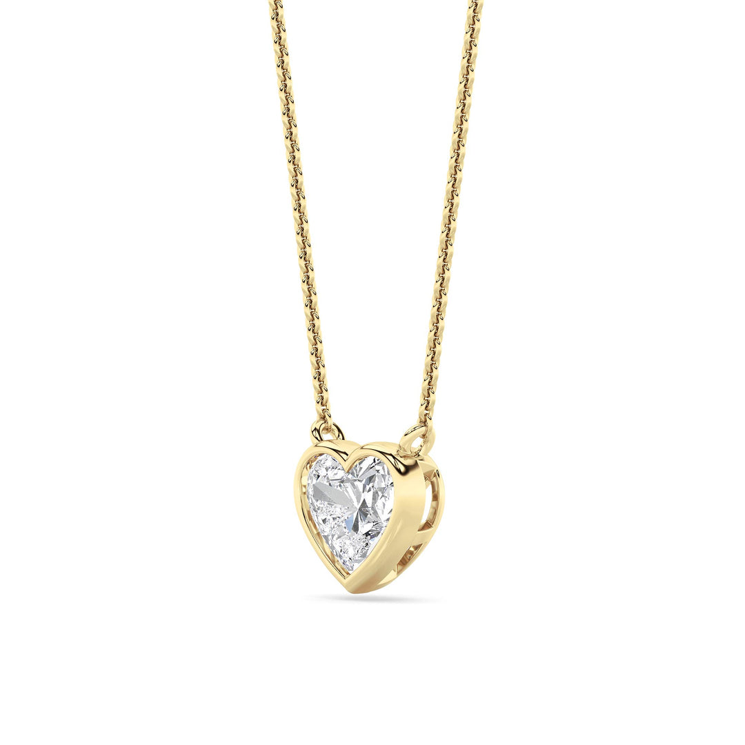1CTW Heart Shape Lab Grown Diamond (F/VS ) Pendant Necklace in 14K Gold