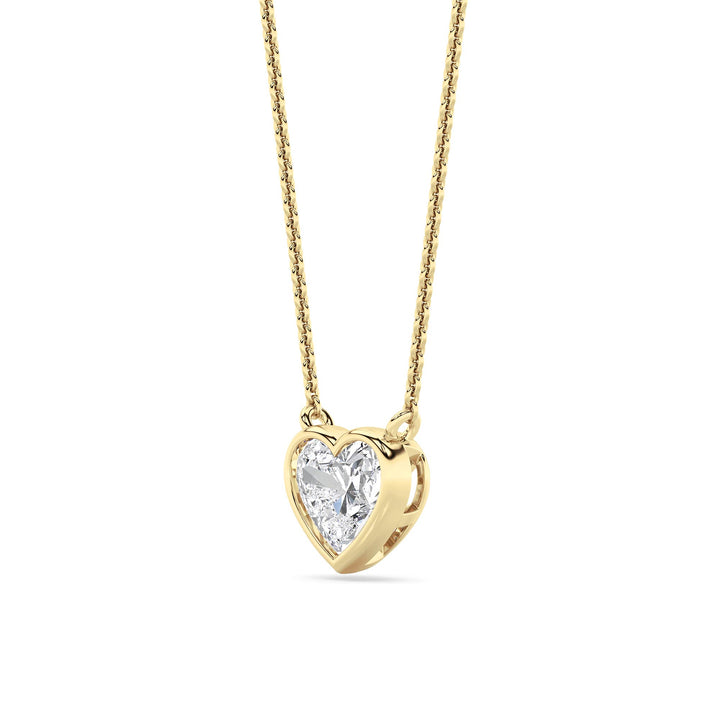 1CTW Heart Shape Lab Grown Diamond (F/VS ) Pendant Necklace in 14K Gold