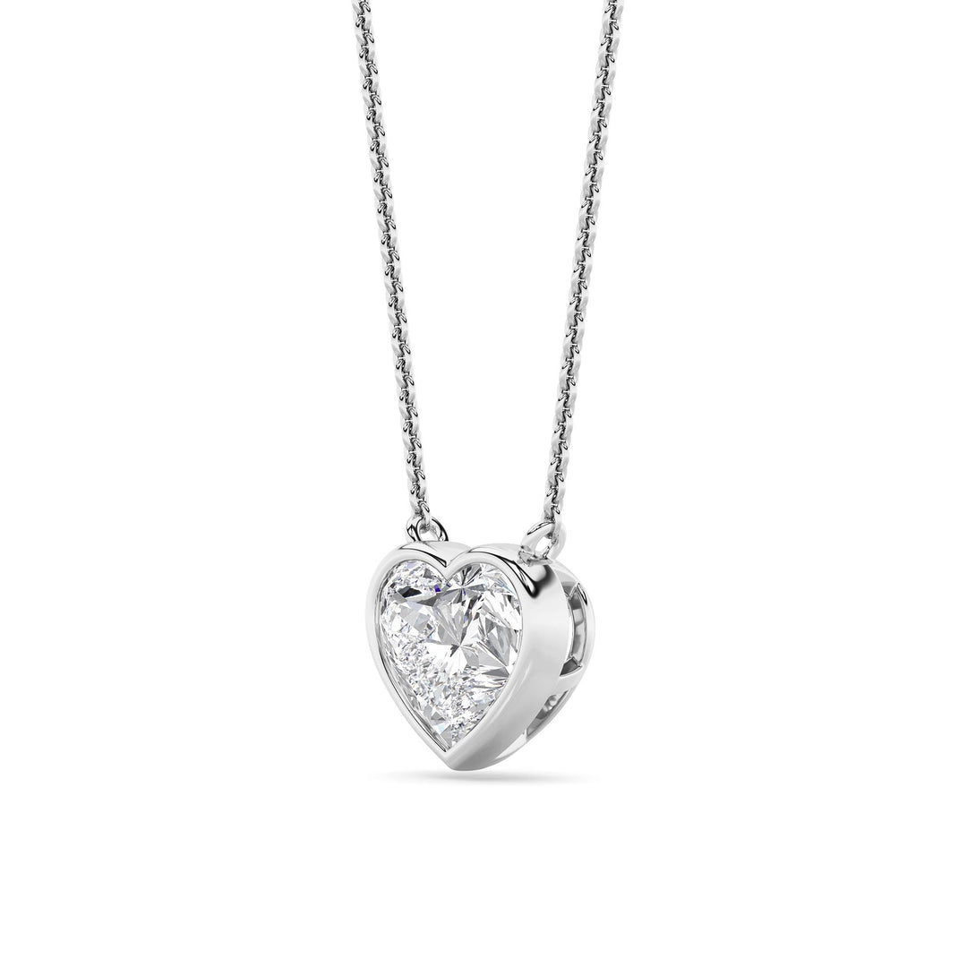 2Cttw Heart Shape Lab Grown Diamond (F/VS ) Pendant Necklace in 14K Gold