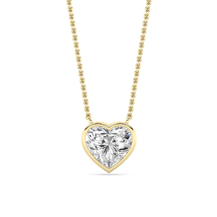 2Cttw Heart Shape Lab Grown Diamond (F/VS ) Pendant Necklace in 14K Gold
