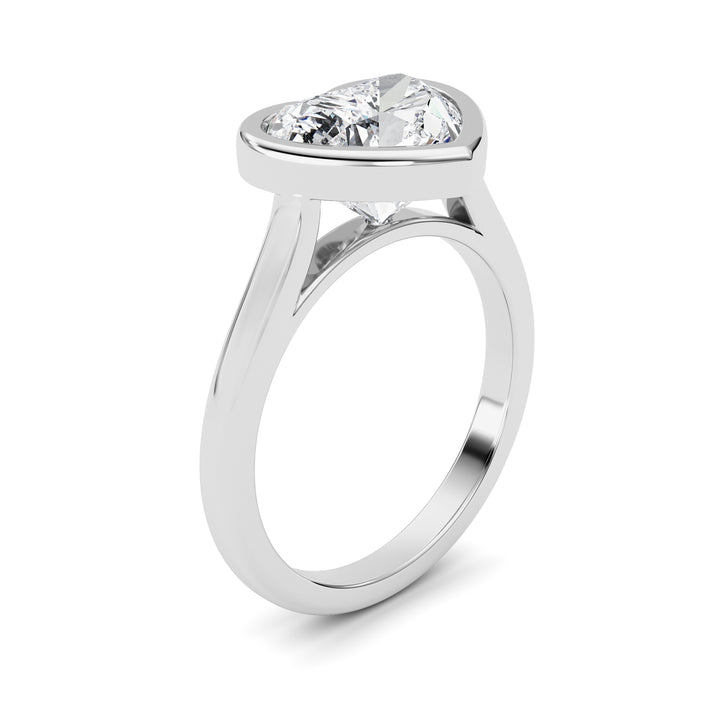 Heart Lab Grown Diamond (F/VS ) Ring in 14K Gold