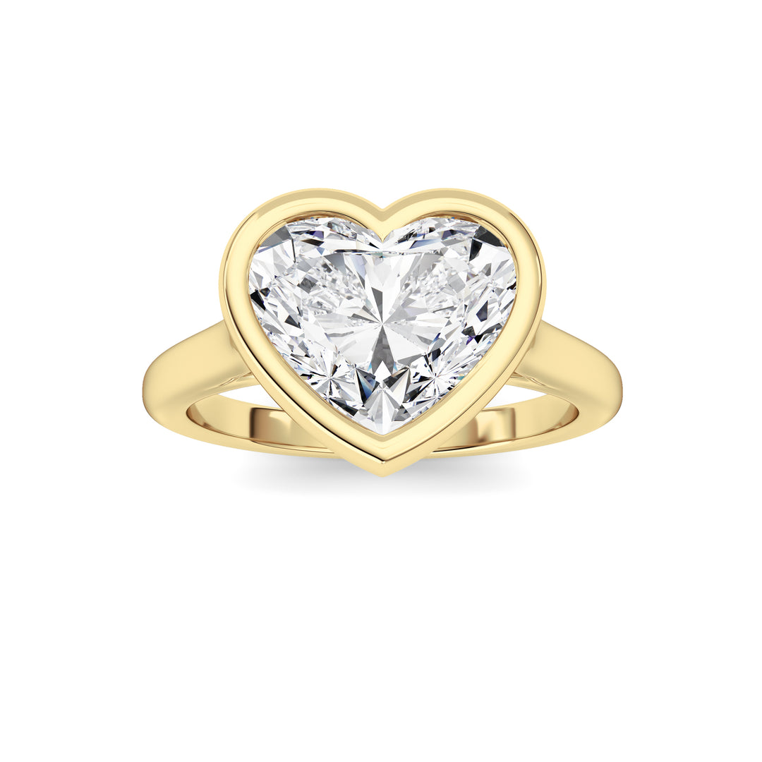 Heart Lab Grown Diamond (F/VS ) Ring in 14K Gold