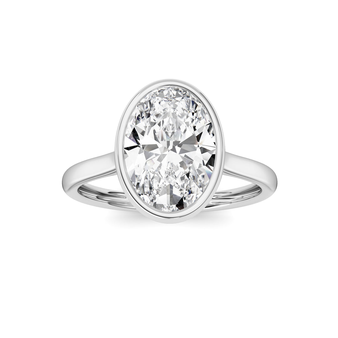 Oval Lab Grown Diamond (F/VS ) Ring in 14K Gold