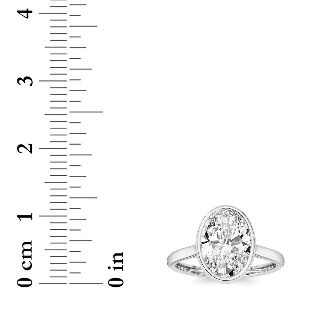 Oval Lab Grown Diamond (F/VS ) Ring in 14K Gold