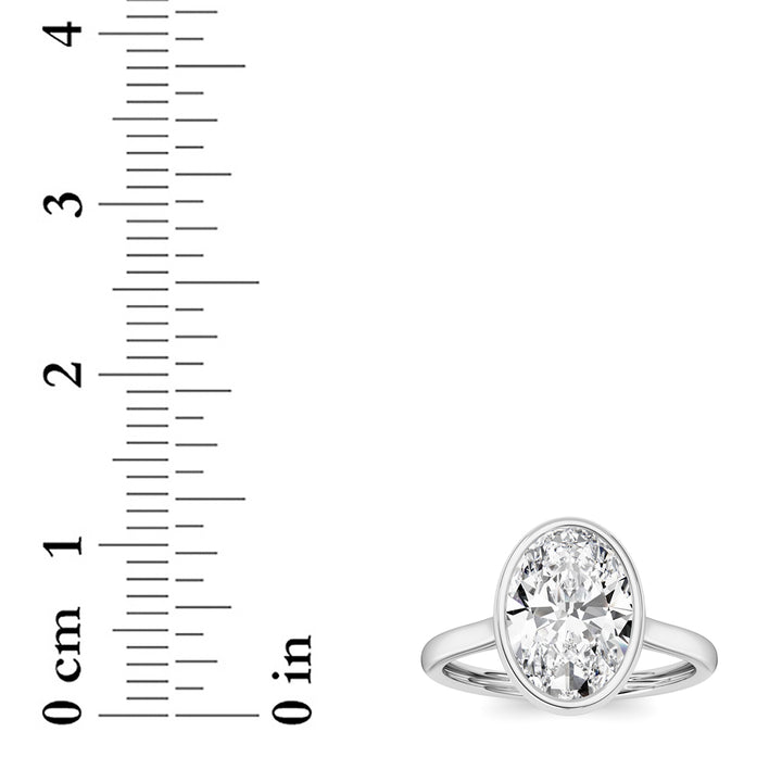 Oval Lab Grown Diamond (F/VS ) Ring in 14K Gold