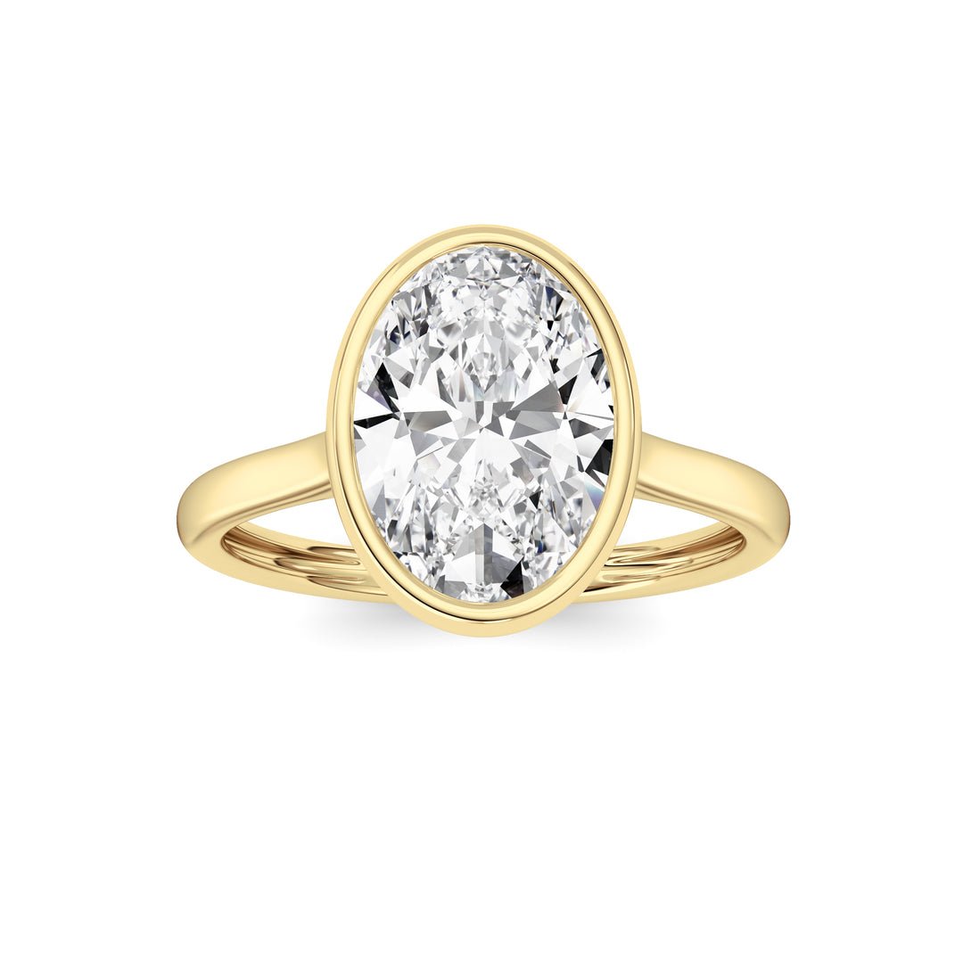 Oval Lab Grown Diamond (F/VS ) Ring in 14K Gold