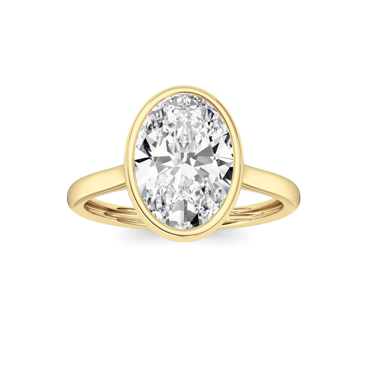 Oval Lab Grown Diamond (F/VS ) Ring in 14K Gold