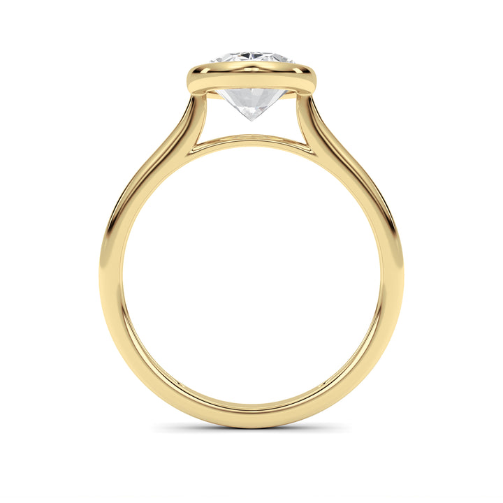 Oval Lab Grown Diamond (F/VS ) Ring in 14K Gold