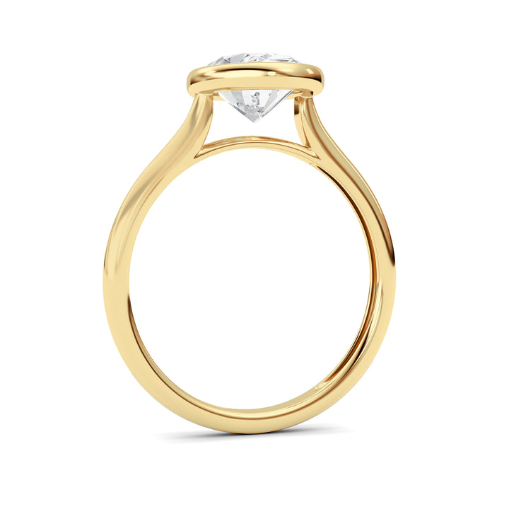 Oval Lab Grown Diamond (F/VS ) Ring in 14K Gold