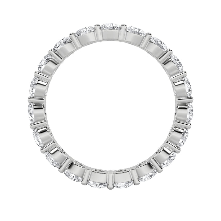 1.9CTW Round Shaped Lab Grown Diamond Split Prong Eternity Ring in 14K Gold (F/VS) - Size 5
