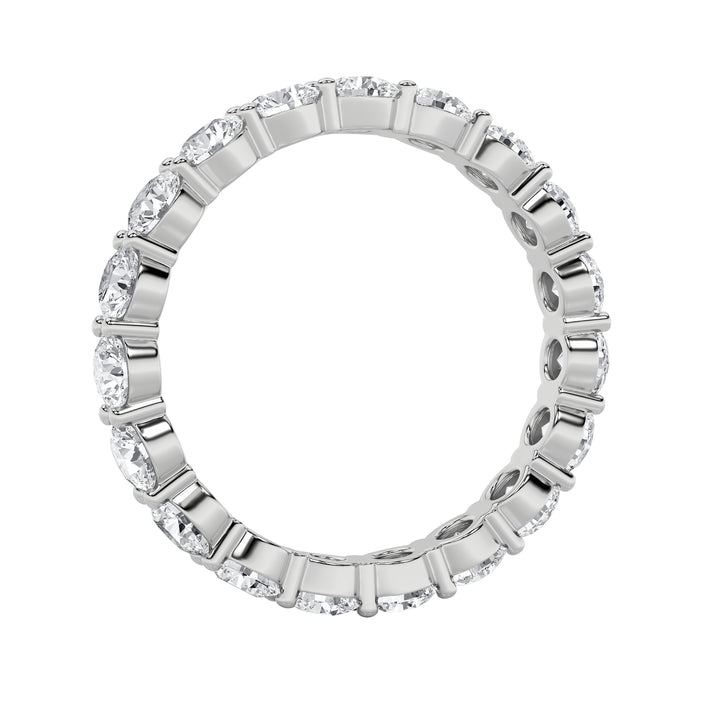 2.2CTW Round Shaped Lab Grown Diamond Split Prong Eternity Ring in 14K Gold (F/VS) - Size 9