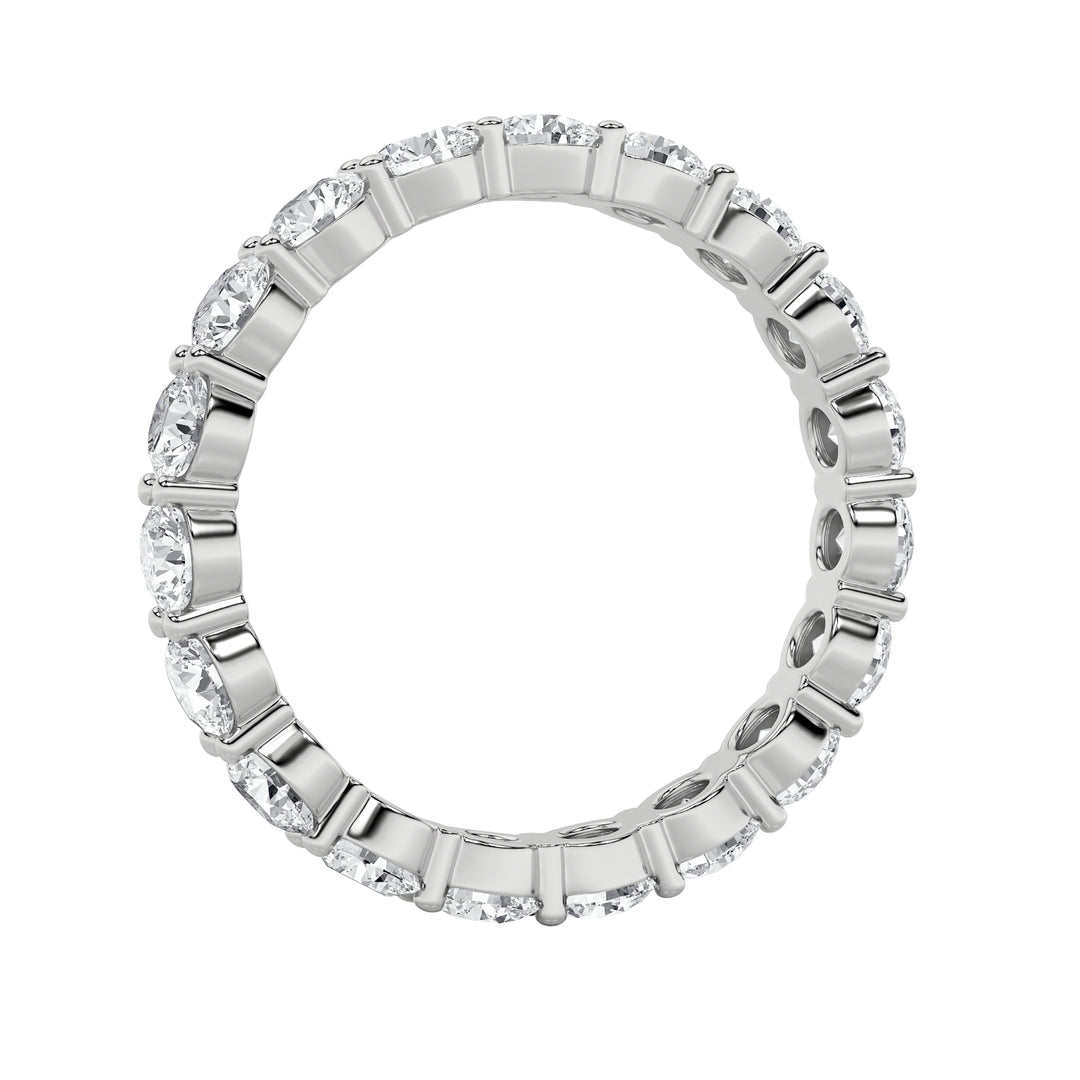 2.75CTW Round Shaped Lab Grown Diamond Split Prong Eternity Ring in 14K Gold (F/VS) - Size 7