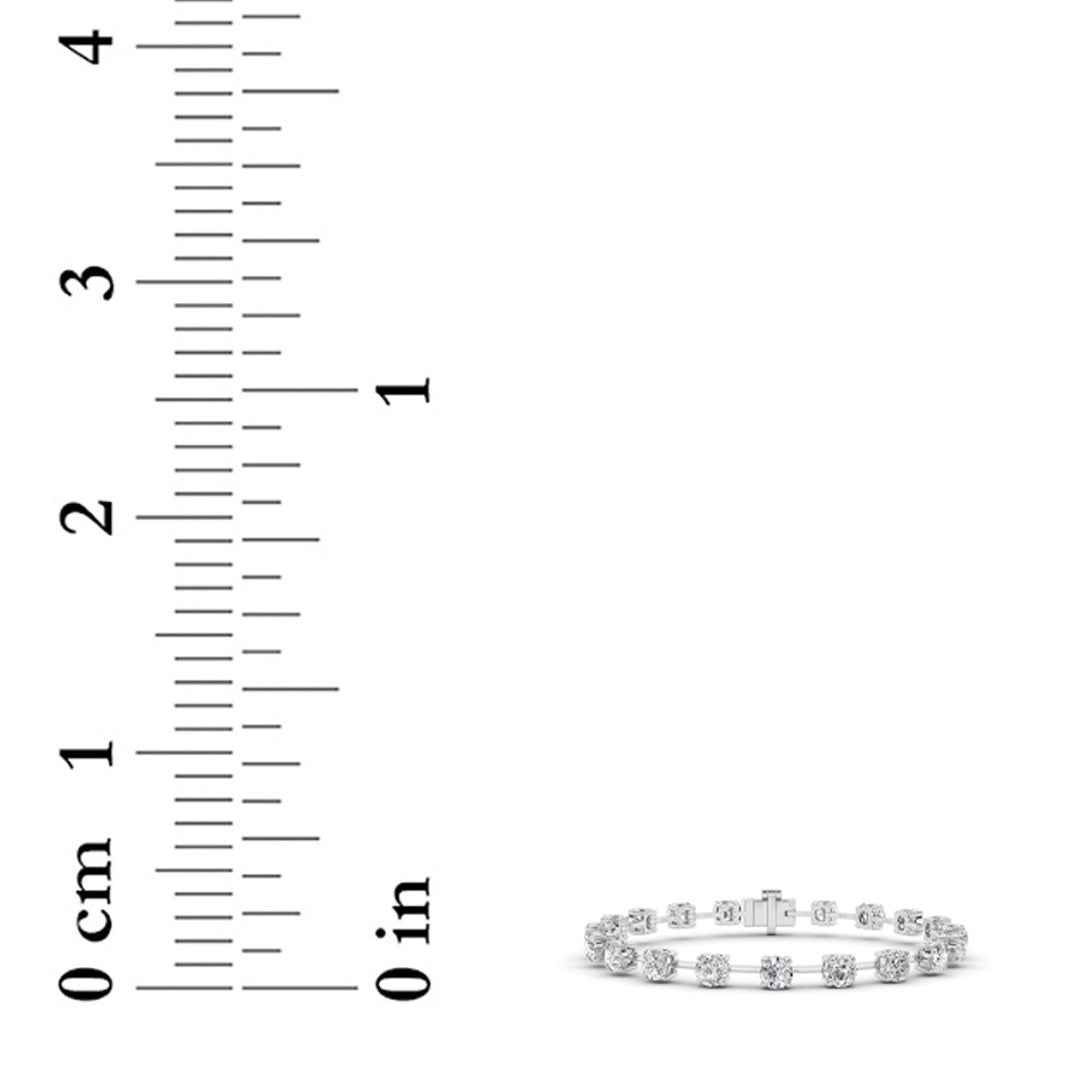 3.75CTW Round Shaped Lab Grown Diamond Split Prong Eternity Ring in 14K Gold (F/VS) - Size 5