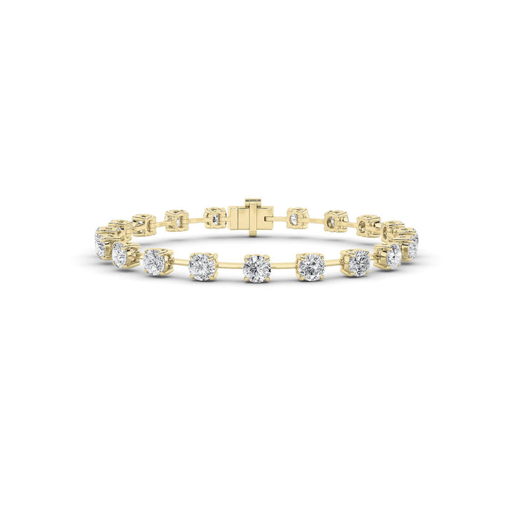 3.75CTW Round Shaped Lab Grown Diamond Split Prong Eternity Ring in 14K Gold (F/VS) - Size 5