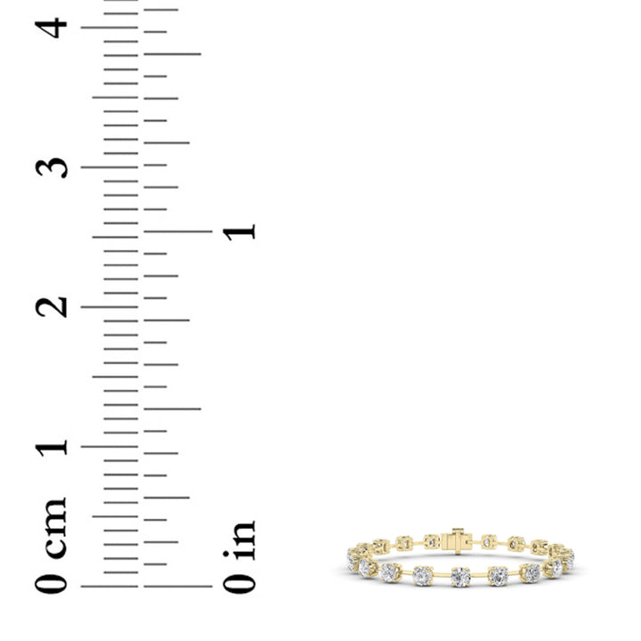 3.75CTW Round Shaped Lab Grown Diamond Split Prong Eternity Ring in 14K Gold (F/VS) - Size 5