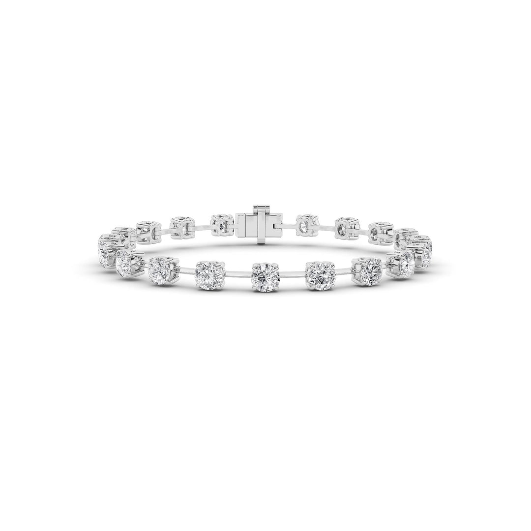 4.5CTW Round Shaped Lab Grown Diamond Split Prong Eternity Ring in 14K Gold (F/VS) - Size 9