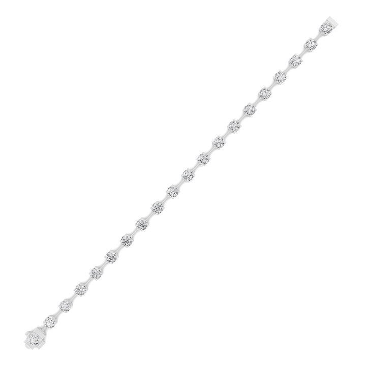 4.5CTW Round Shaped Lab Grown Diamond Split Prong Eternity Ring in 14K Gold (F/VS) - Size 9